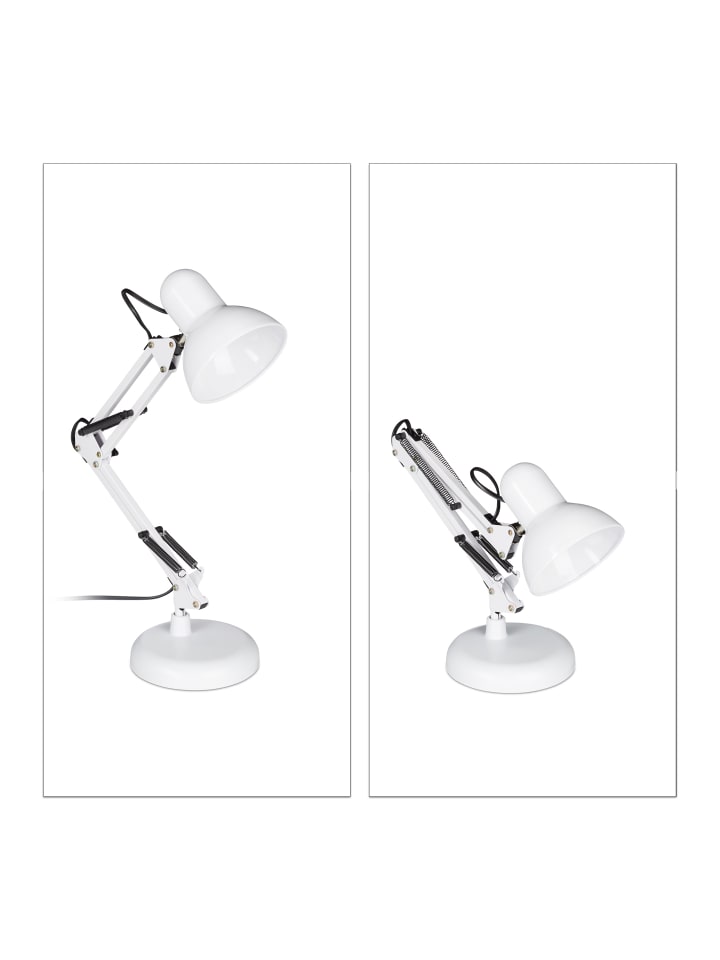 relaxdays Schreibtischlampe in Weiß - (B)27 x (H)50 x (T)15 cm günstig kaufen onesize