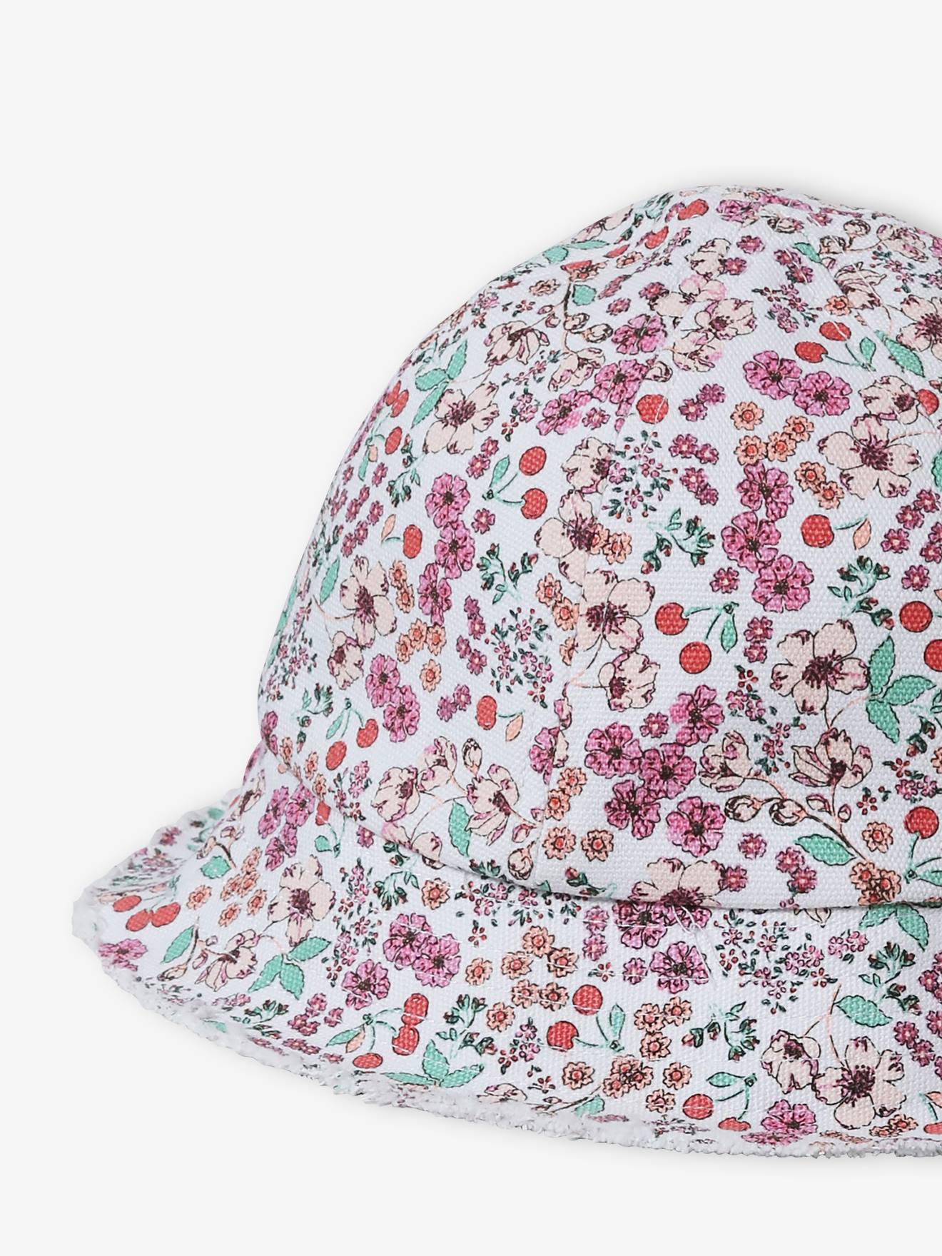 Bob imprimé petites fleurs fille écru