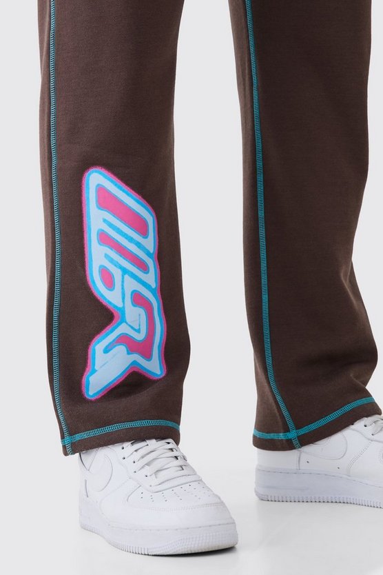 Lockere Jogginghose mit Print