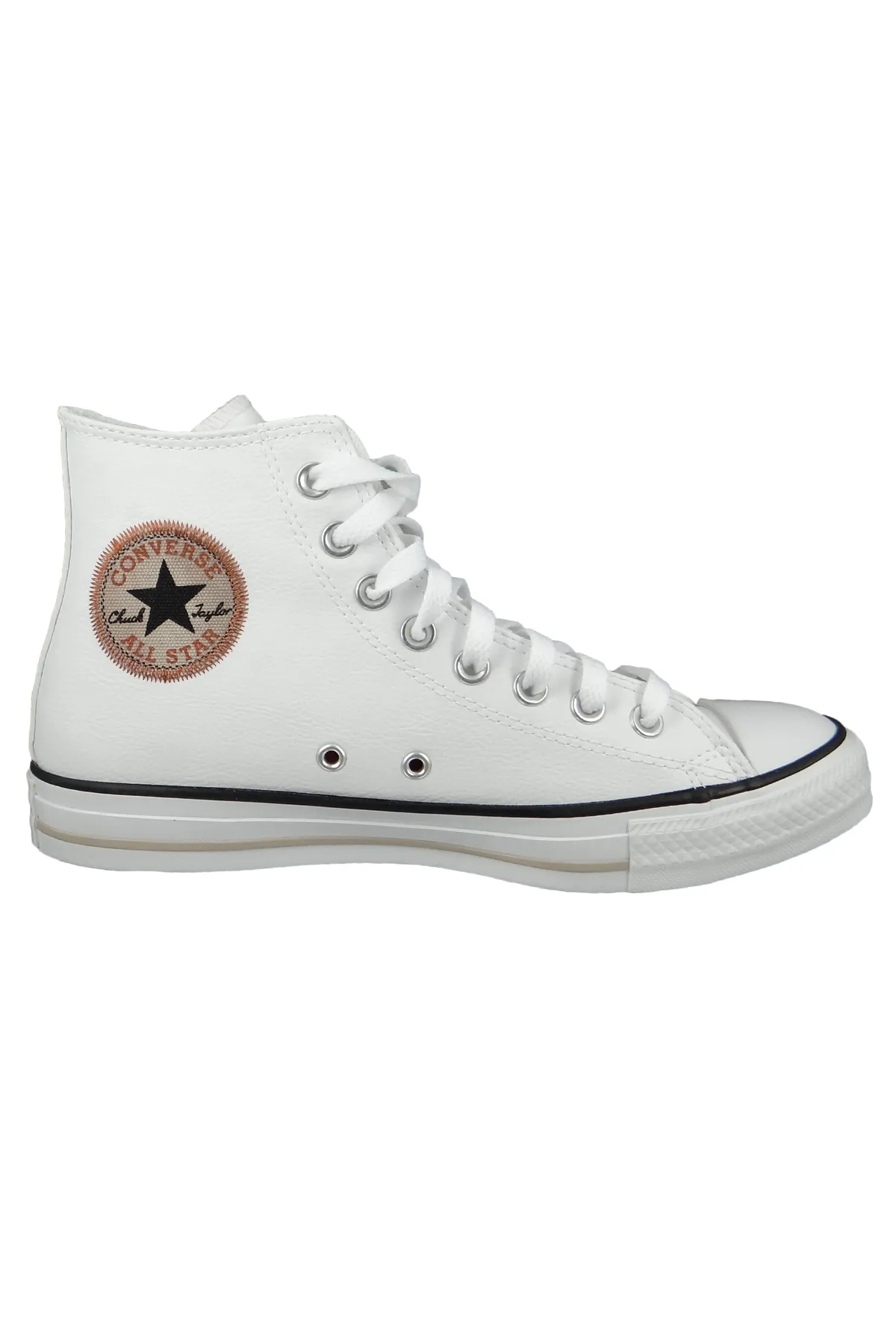 converse  Herren High Sneaker Chuck Taylor All Star 170861C Weiß White Red Bark String Leder