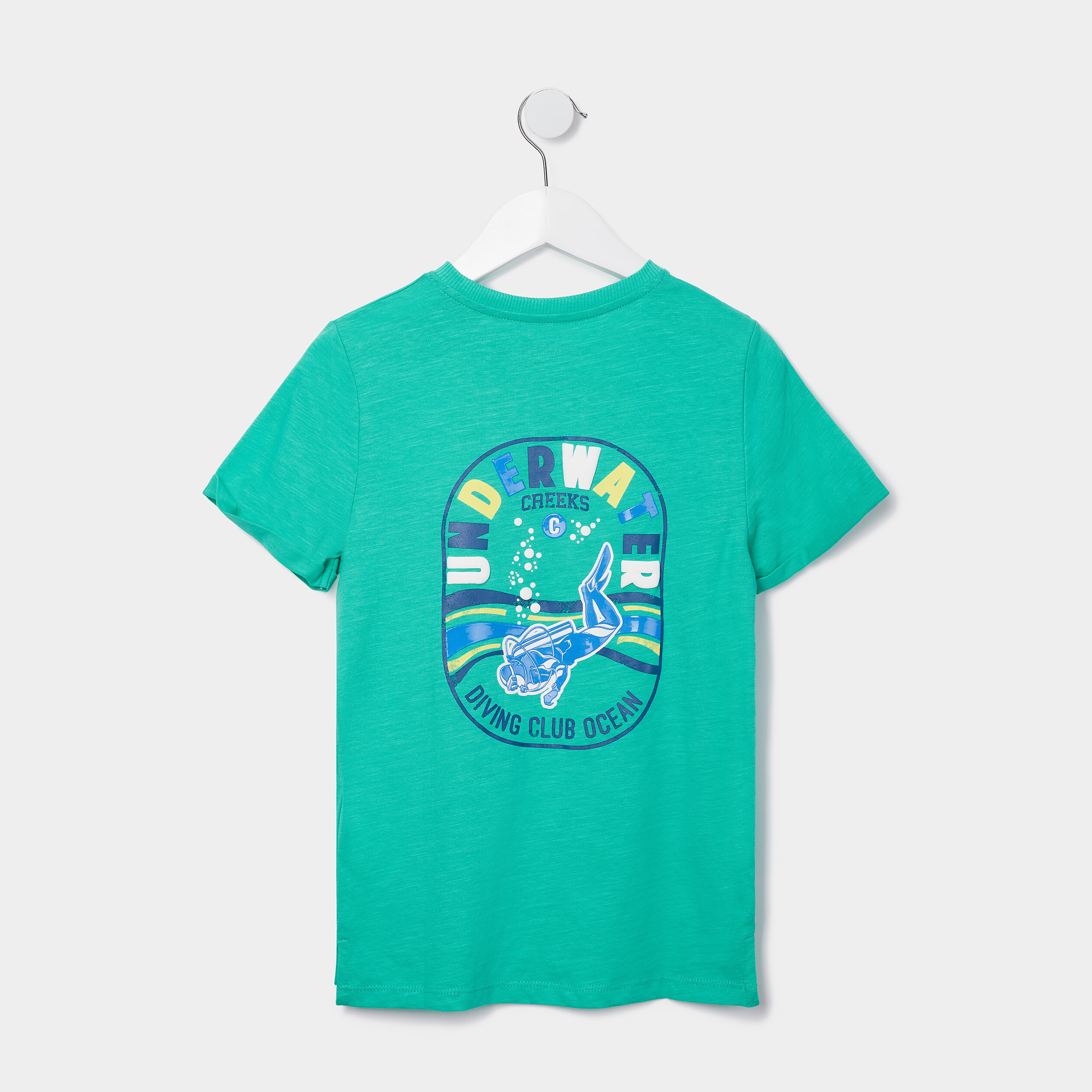 T-shirt manches courtes Creeks vert garçon | La Halle