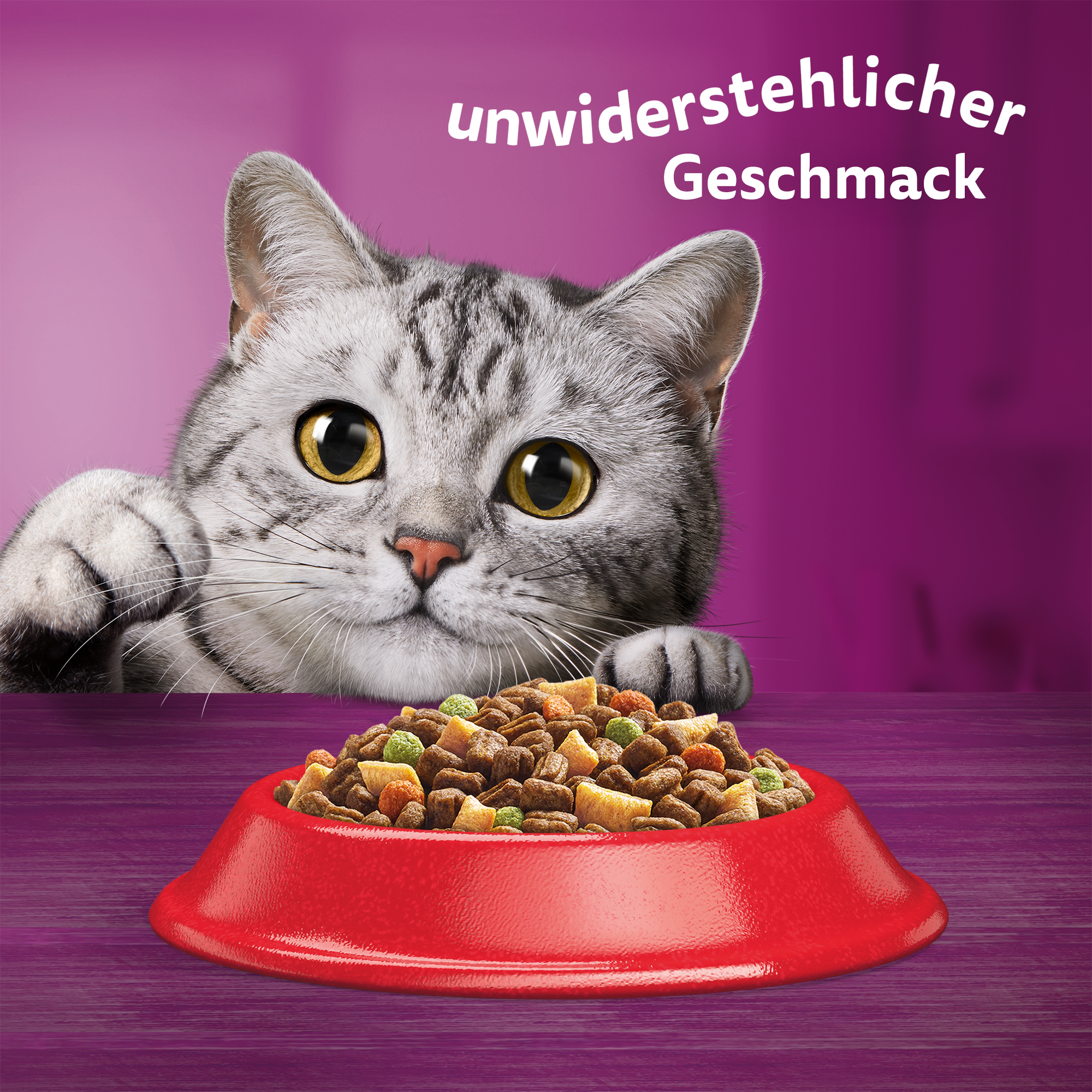 Whiskas Trockenfutter Whiskas Beutel 1+ mit Rind 3,8kg
