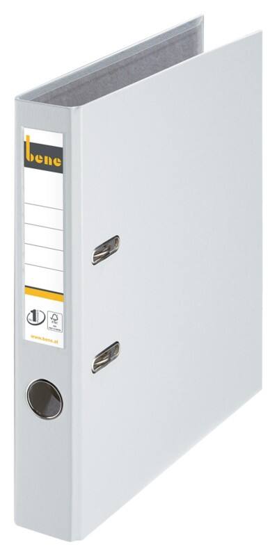 Bene No.1 Power Ordner DIN A4 52 mm Weiß 2 Ringe 291600WS PP (Polypropylen) Hochformat