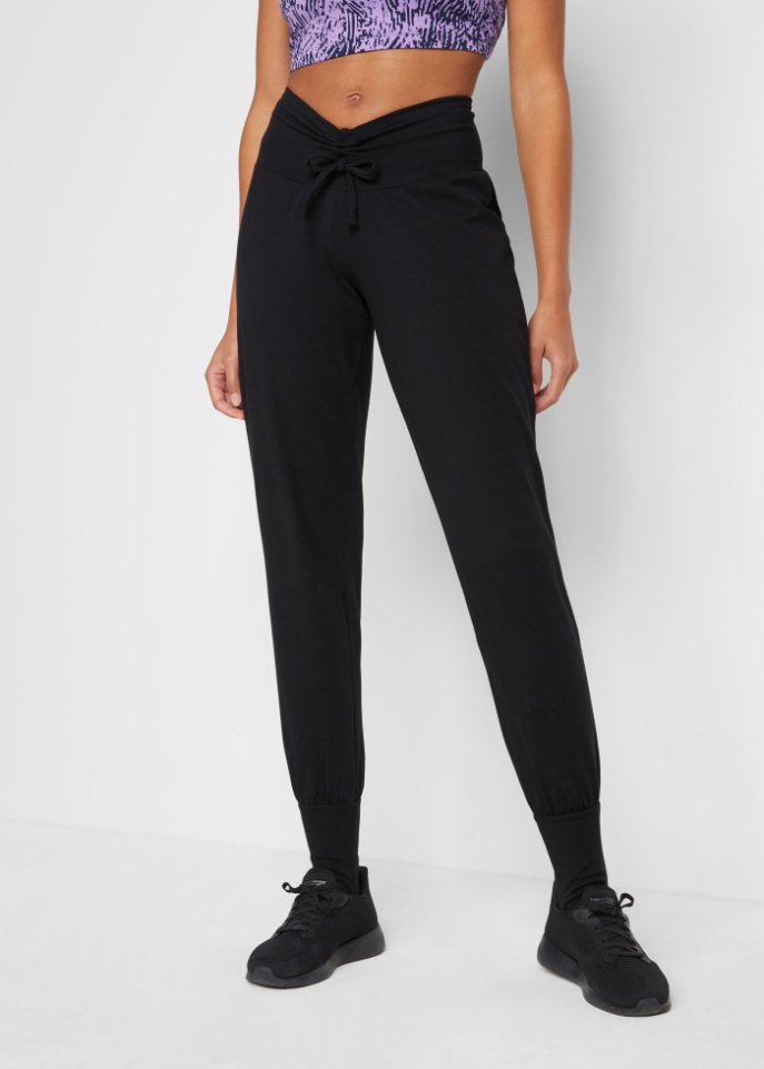 Sport-Yogahose mit Raffung am Bund