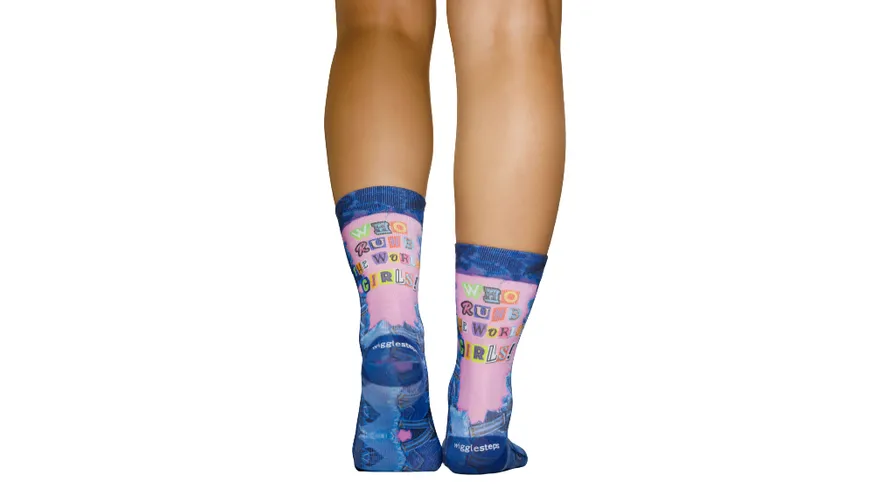 wigglesteps Damen Socken WHO RUNS II Jeans
