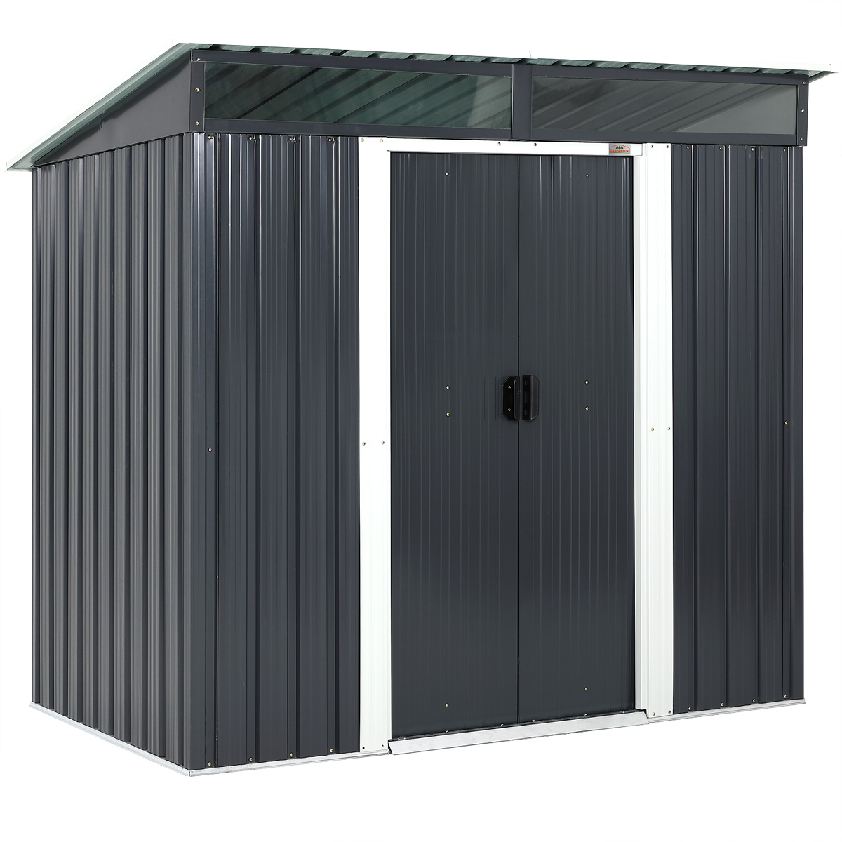 Casaria Gardebruk® Geräteschuppen Anthrazit Metall 196x122x180cm