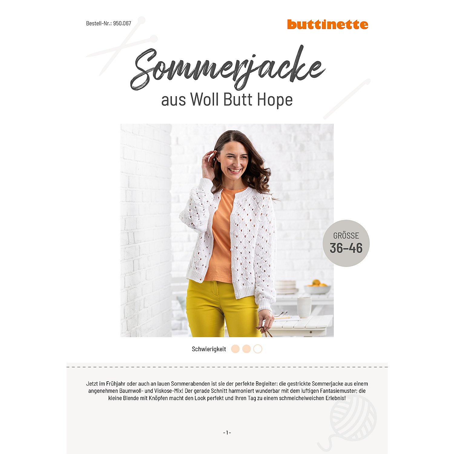 Strickanleitung - Sommerjacke aus Woll Butt Hope