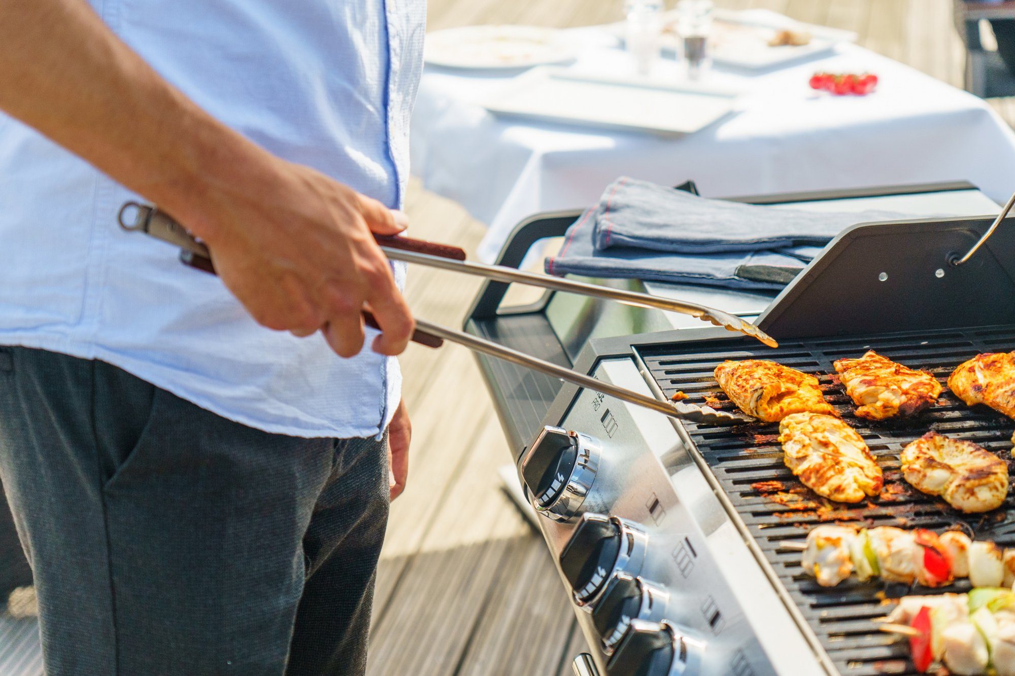 BlueCraft Grillzange, 56 cm BBQ XXL Grillzange extra lang Edelstahl optimal für jeden Gas- oder Holzkohlegrill