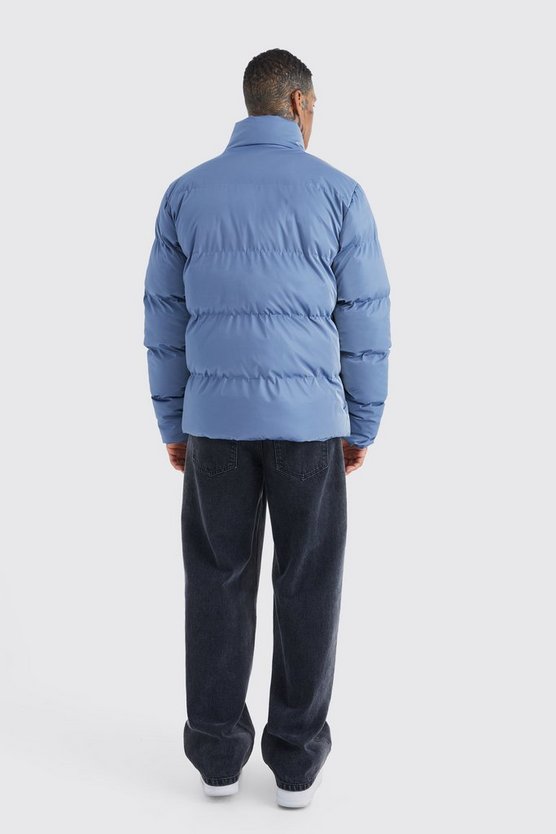 Sanft glänzende Oversize Nylon-Steppjacke