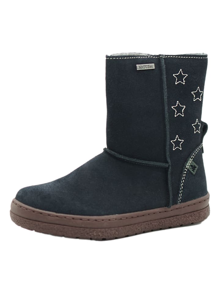 El Naturalista Leder-Winterstiefel in Dunkelblau günstig kaufen