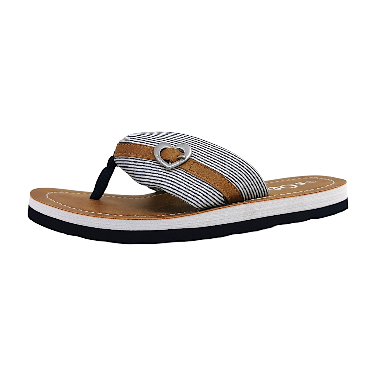 s.Oliver Slides 5-27112-30/837 Blau 837 navy stripe