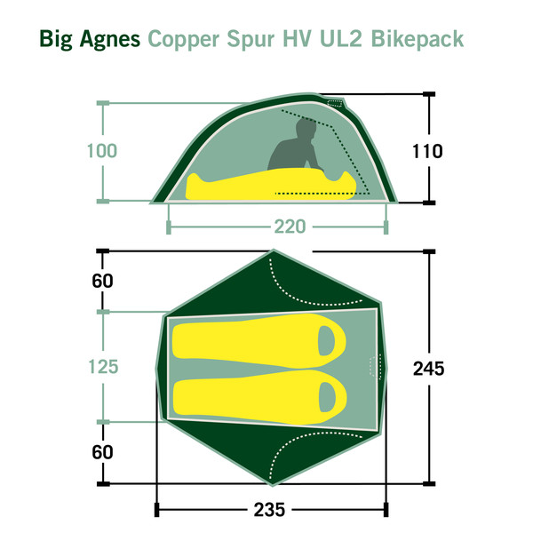 COPPER SPUR HV UL2 BIKEPACK - Kuppelzelt