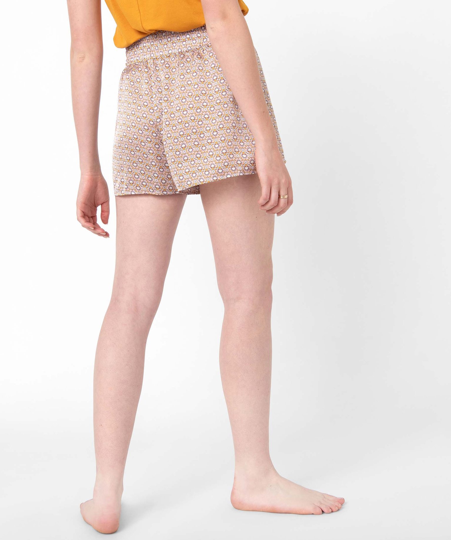 Bas de pyjama femme forme short à motifs fleuris imprime | GEMO
