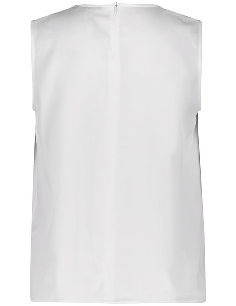 Ärmellose Bluse mit Falten-Detail