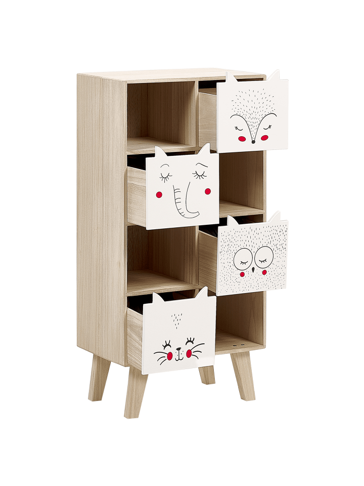Beliani Bücherregal RUPERT in Heller Holzfarbton/Weiß - (W) 40 x (H) 79 x (L) 25 cm günstig kaufen onesize