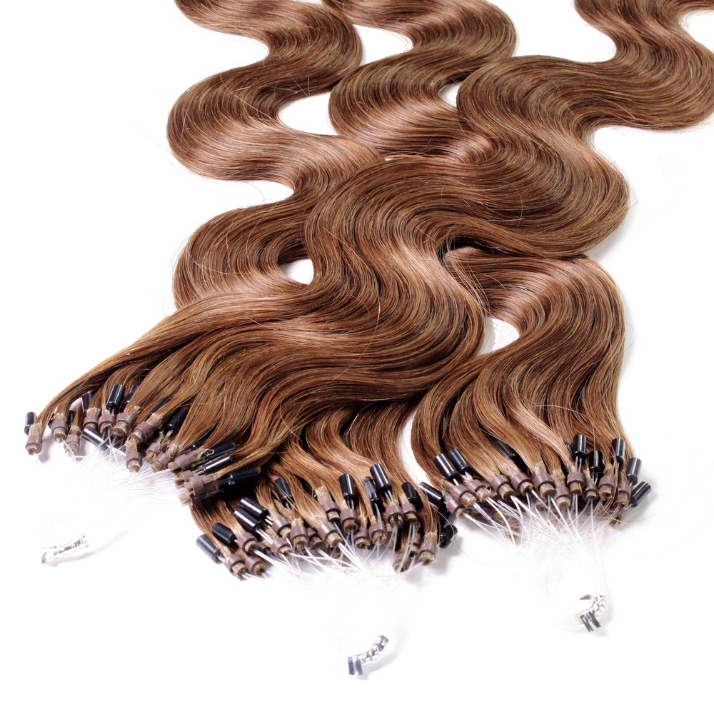 hair2heart Extensions à froid cheveux naturels #8 Marron clair 1g extensions
