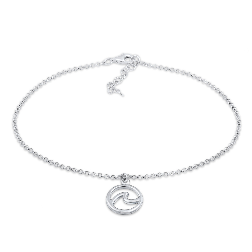 Elli Elli Bracelet de Cheville Maritime Bienveillant Bracelet Femme-(925/1000) Argent Bijoux
