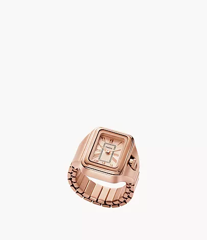 Fossil Ringuhr Raquel 2-Zeiger-Werk Edelstahl roségoldfarben