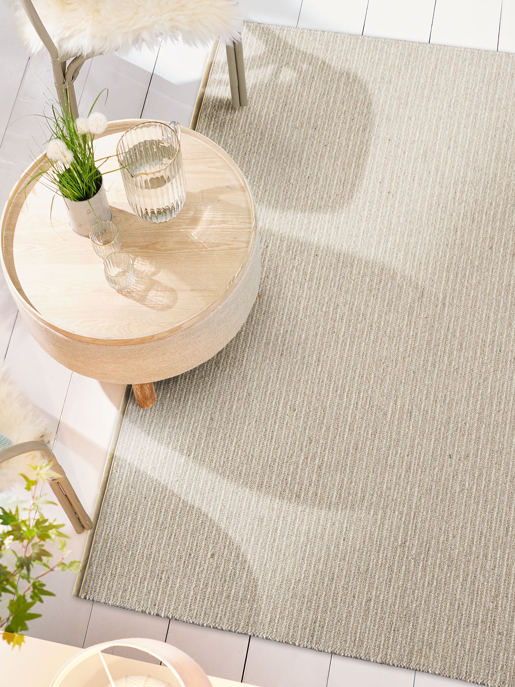 Torslunde Uni-Teppich, Creme