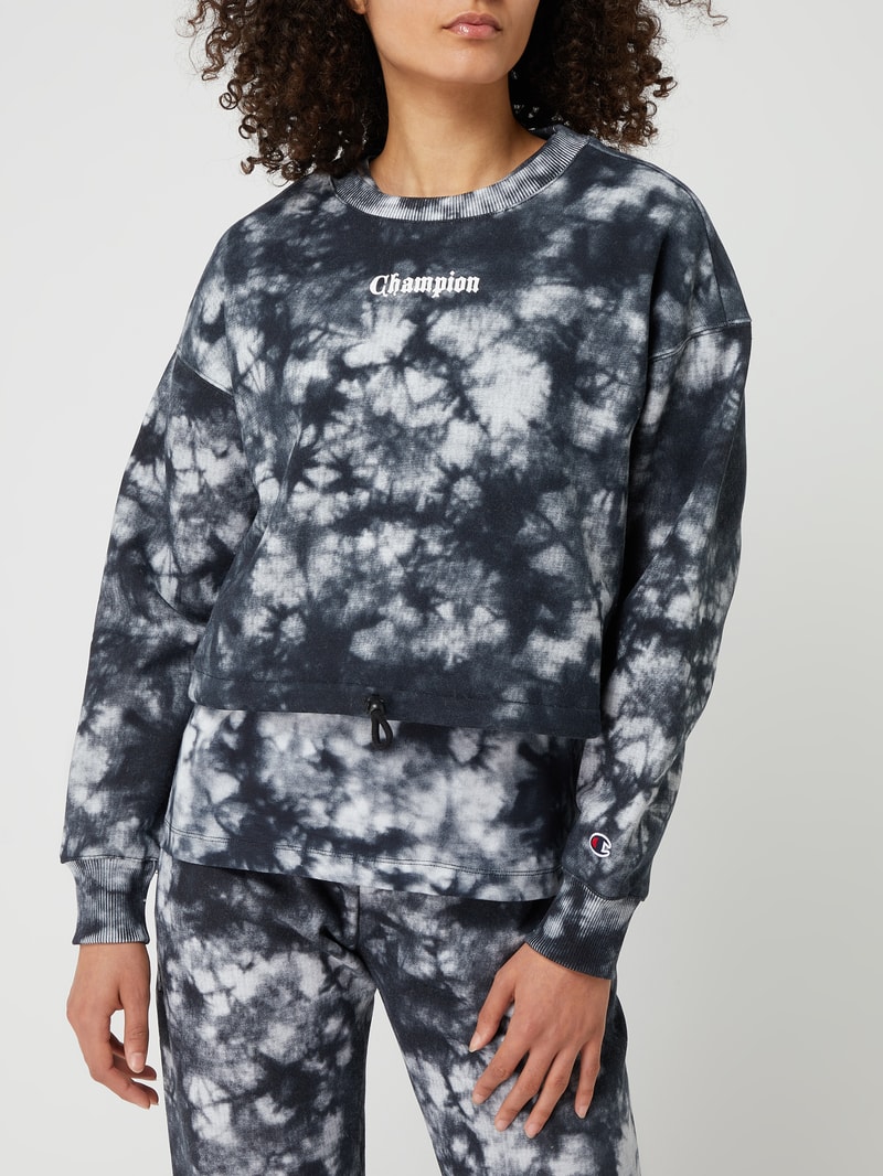 Custom Fit Sweatshirt im Batik-Look - Champion x P&C - Exklusiv bei uns in schwarz