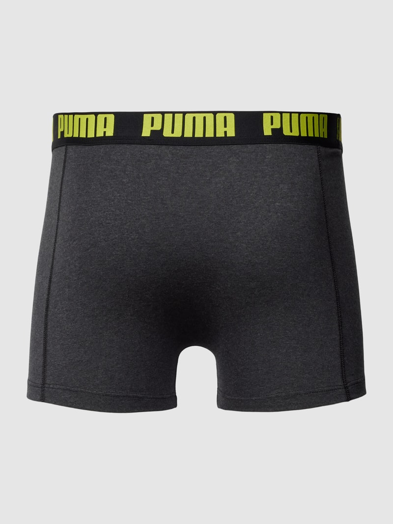 Boxershorts mit elastischem Logo-Bund im 2er-Pack in dunkelgrau meliert