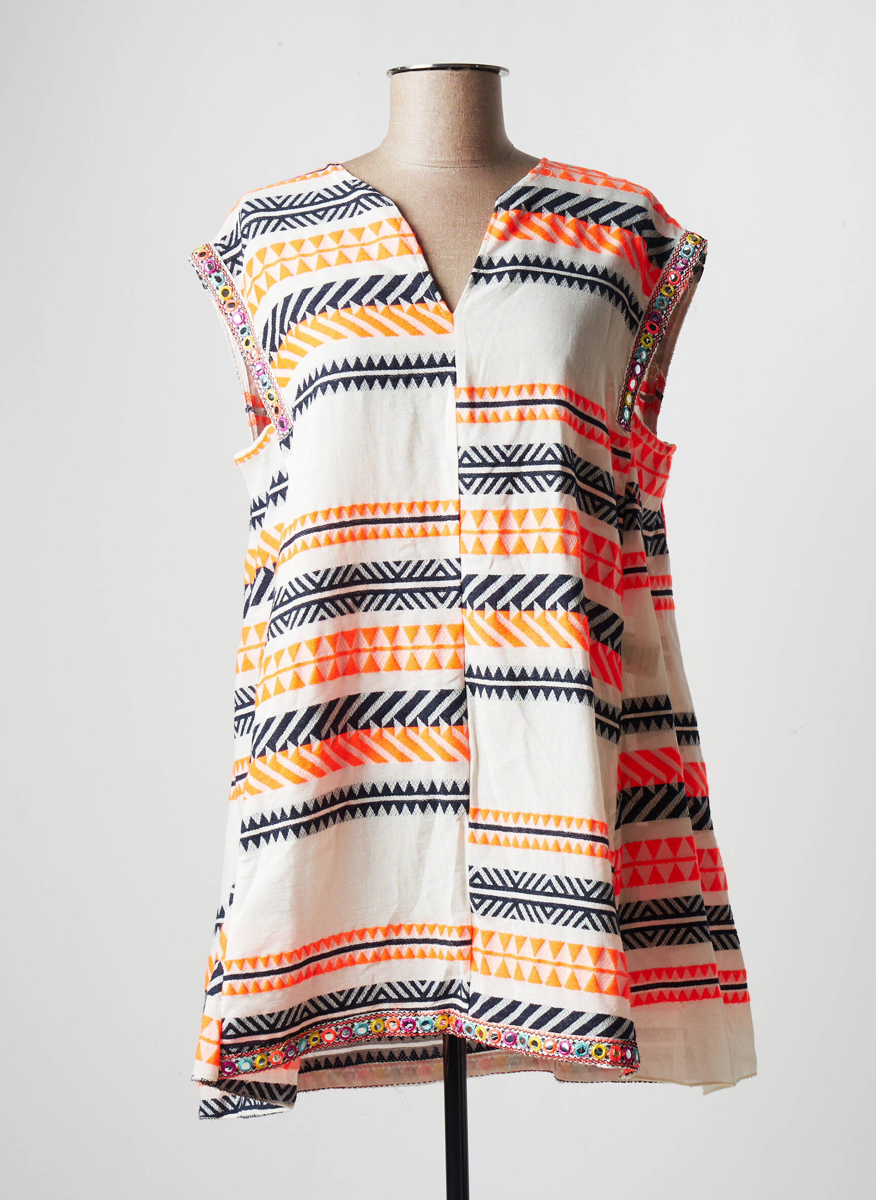 Wiya Tuniquemanchecourte Femme couleur orange