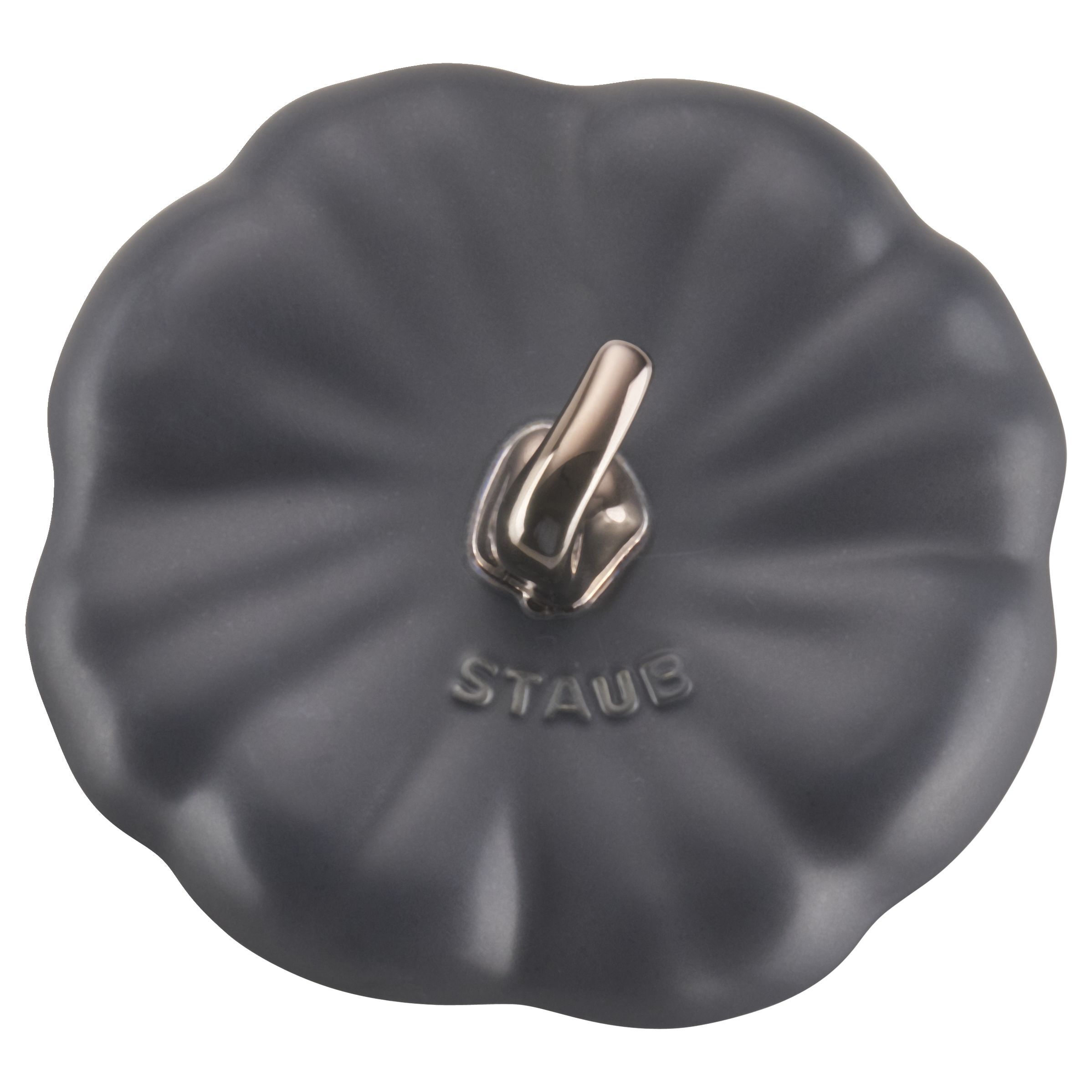 Cocotte 15 cm, Kürbis, Schwarz, Keramik