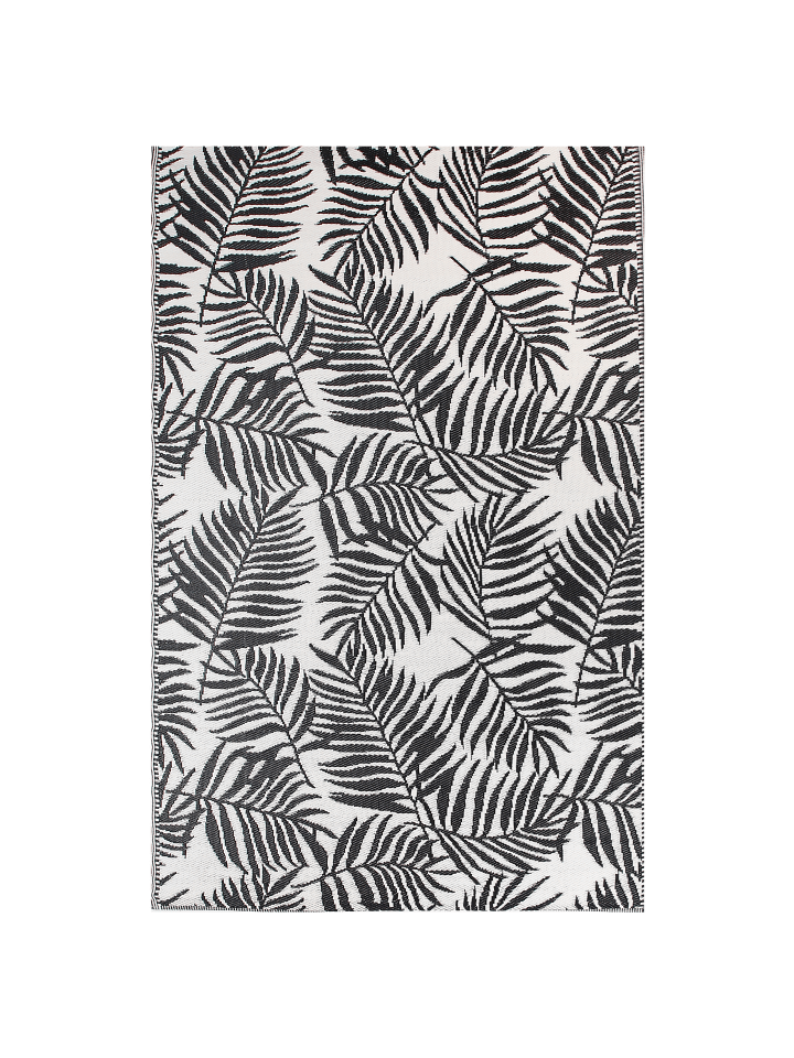Beliani Outdoorteppich KOTA in Schwarz/Weiß - (W) 180 x (H) 0.5 x (L) 270 cm günstig kaufen onesize