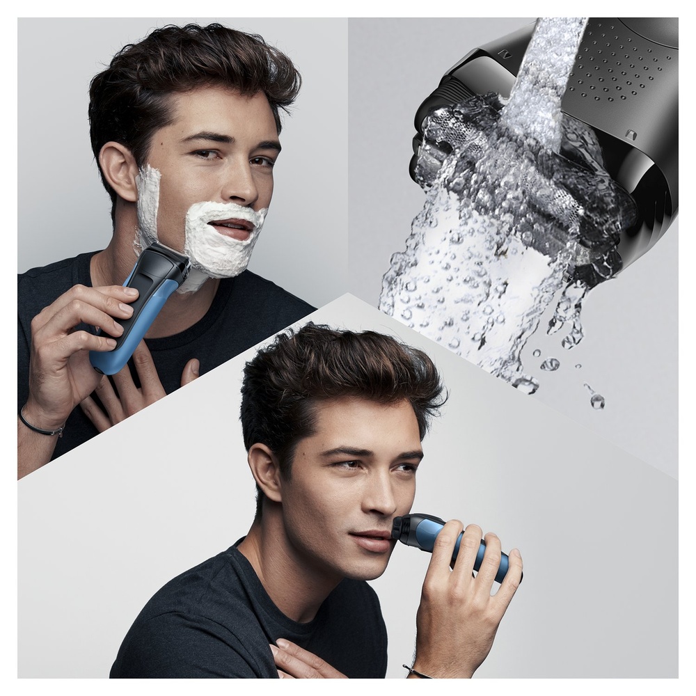 braun Braun S3 Shave&Style Rasoir Électrique Barbe Homme 3-En-1, Technologie Wet & Dry Rasoir Electrique