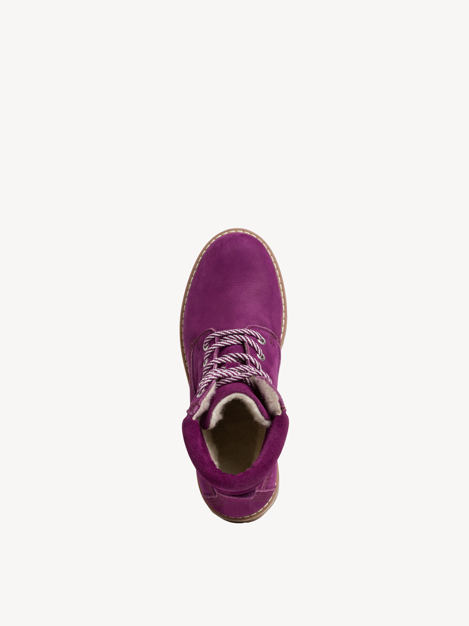 Bottine en cuir - mauve doublure chaude