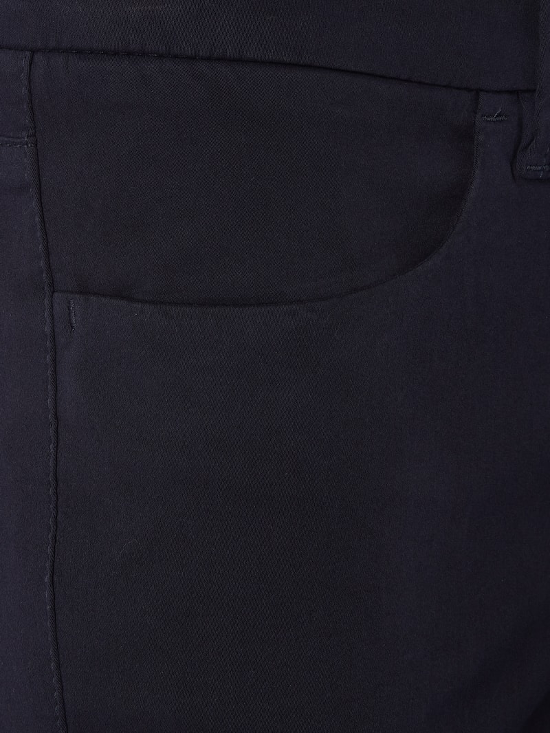 Skinny Fit Jeans mit Umschlag in marineblau