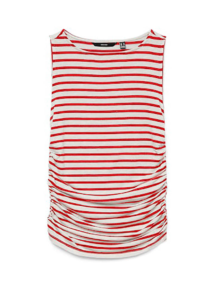 Vero Moda Top in Weiß/ Rot günstig kaufen