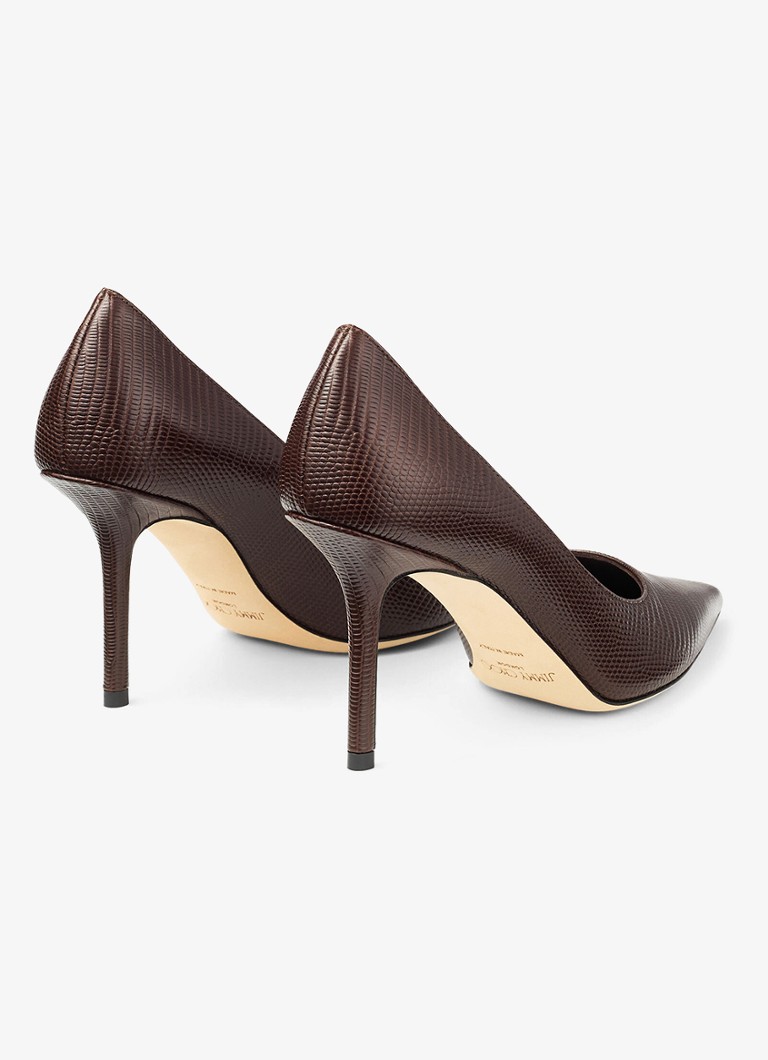 Jimmy Choo Love 85 -nahkakorkokengät käärmeennahkakuvioinnilla