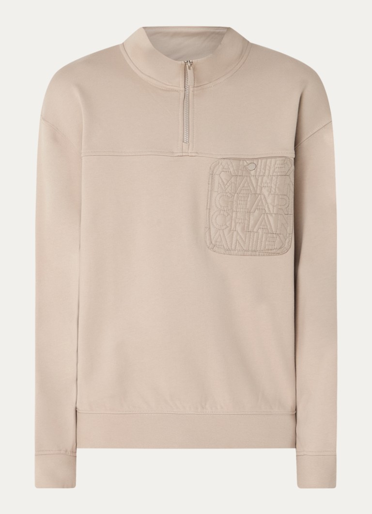 Armani Exchange Sweater with half zip and logo embroidery