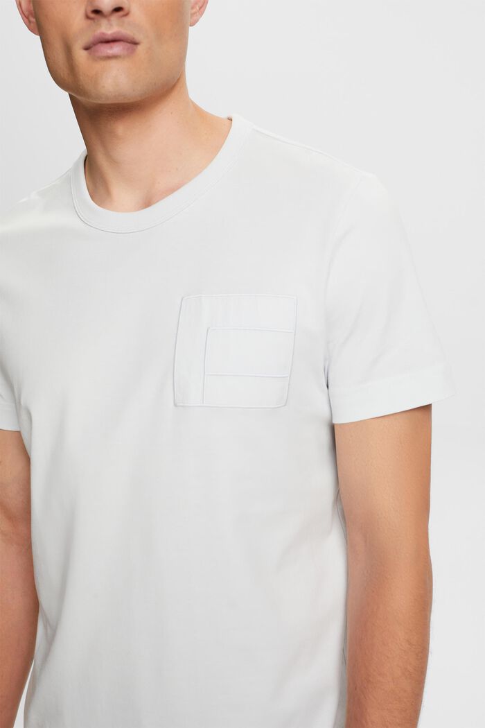 Jersey-T-Shirt mit Stickerei, 100% Baumwolle