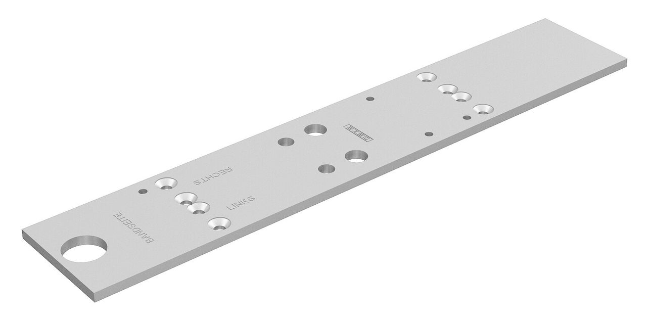 GEZE Montageplatte silber - für Gleitschienen-Türschließer TS3000V