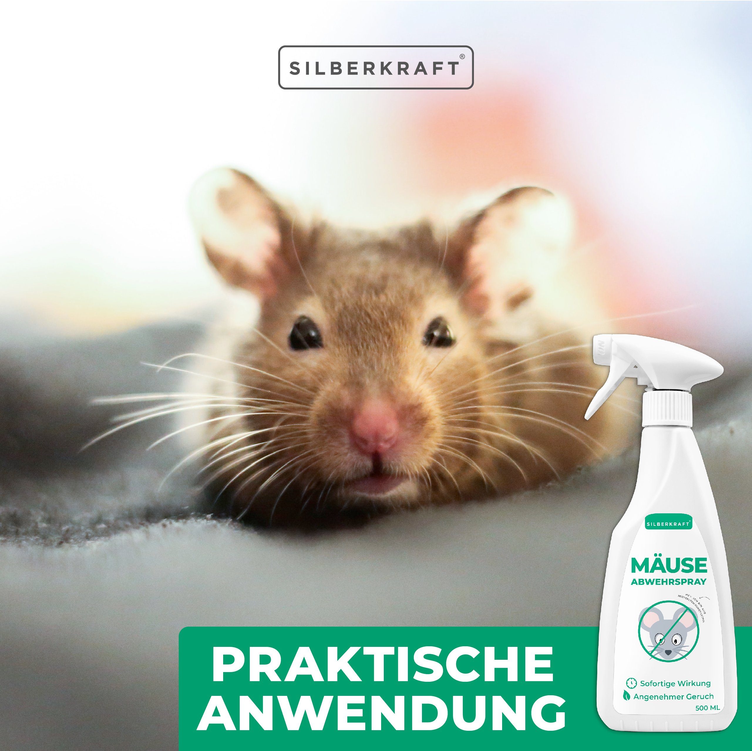 Silberkraft Insektenspray Mäuse-Abwehr-Spray, 500 ml, 1-St.