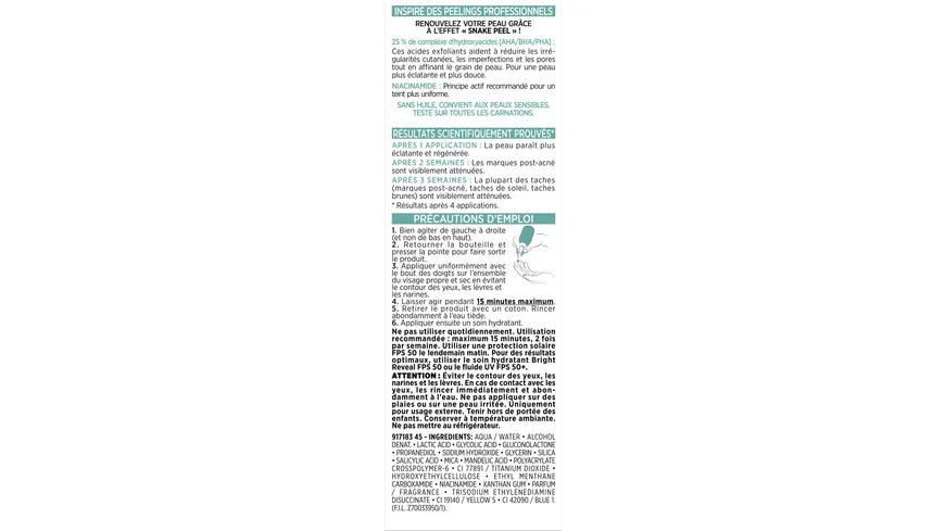L'Oréal Bright Reveal Dark Spot Hauterneuerndes Peeling 25 ml