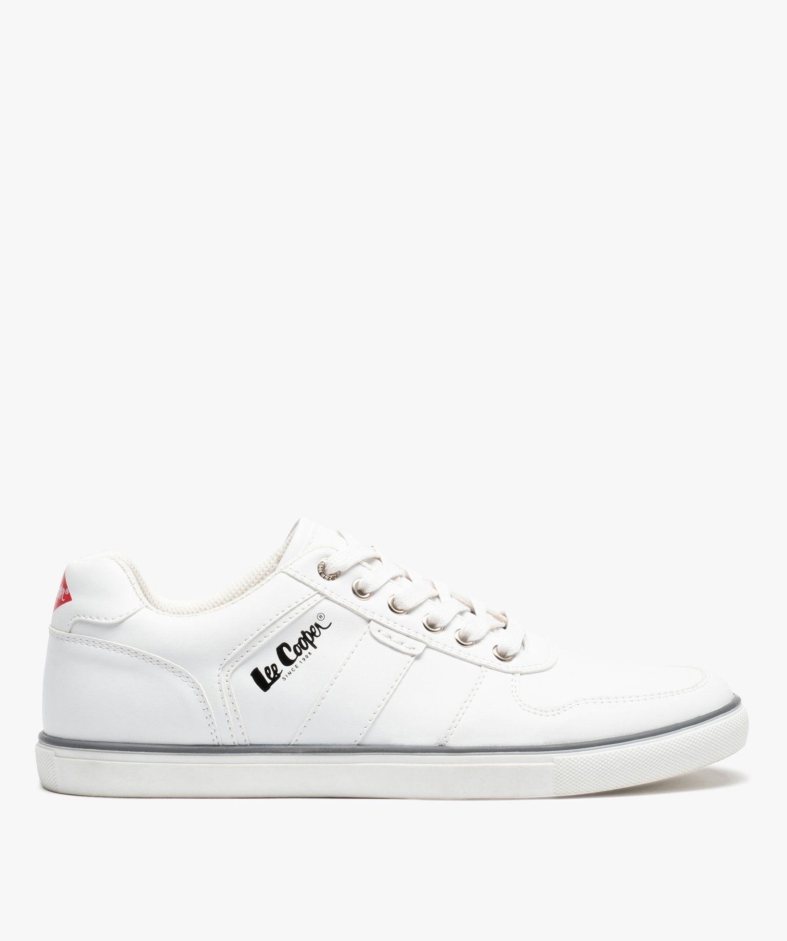 Baskets homme unies style rétro - Lee Cooper blanc | GEMO