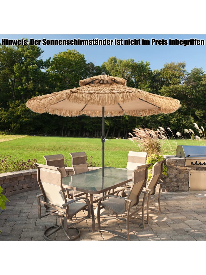 COSTWAY Sonnenschirm Hawaii 270 cm in Braun günstig kaufen onesize