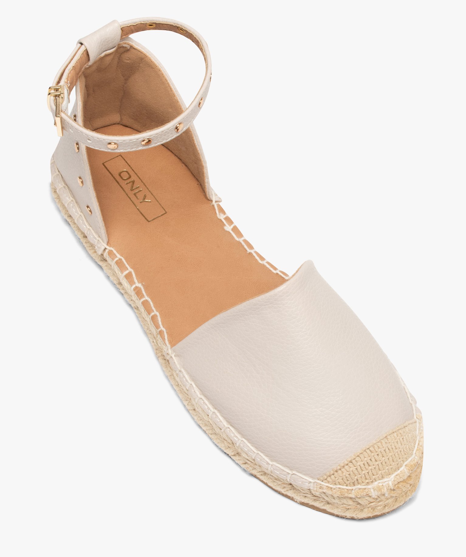 Sandales femme à bout fermé et semelle de corde Only blanc | GEMO