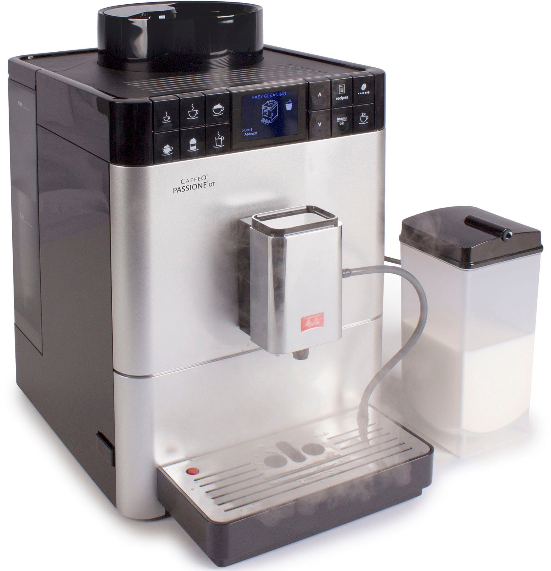 Melitta Kaffeevollautomat Passione® One Touch F53/1-101, silber, One Touch Funktion, tassengenau frisch gemahlene Bohnen