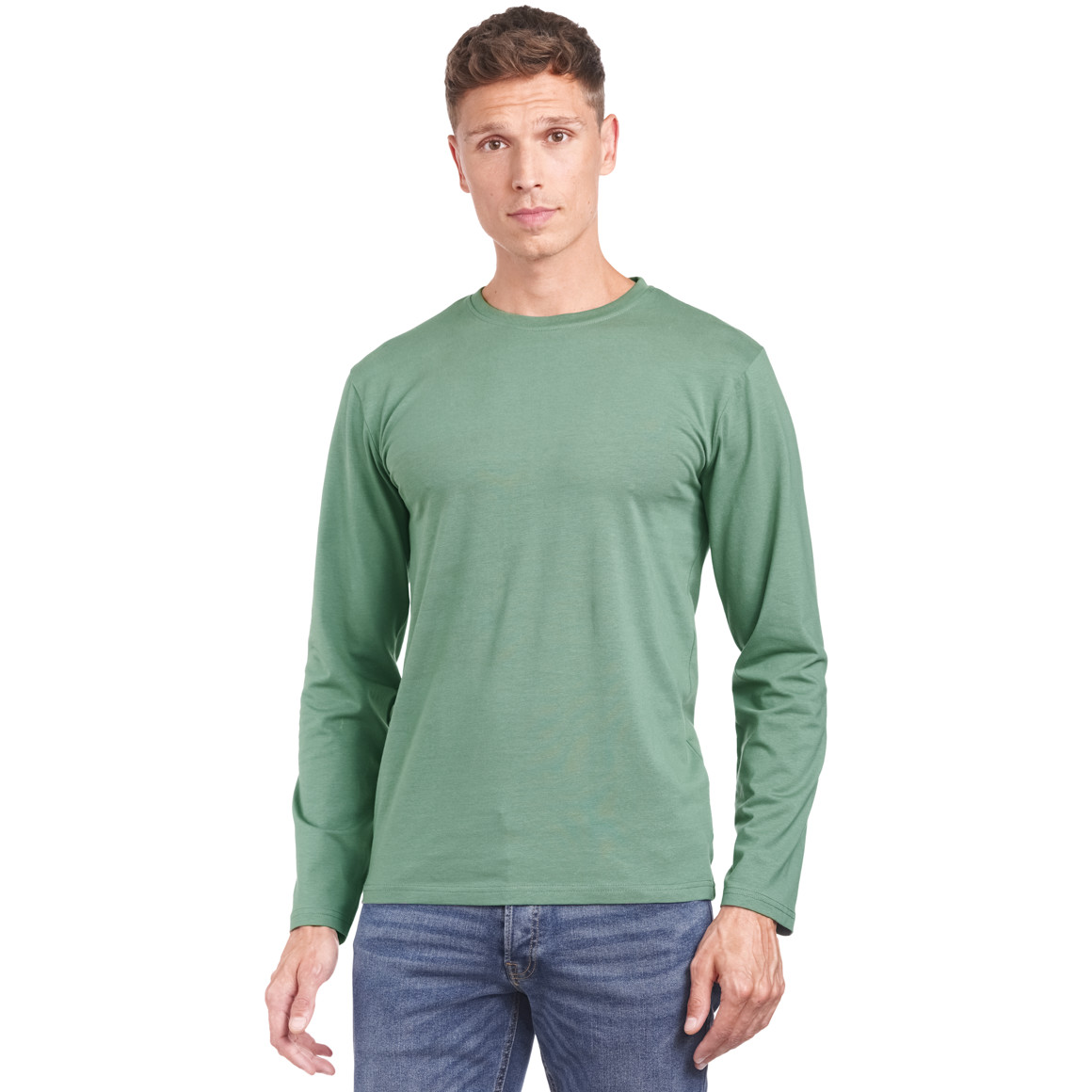 2 Herren Langarmshirts im Basic-Look
