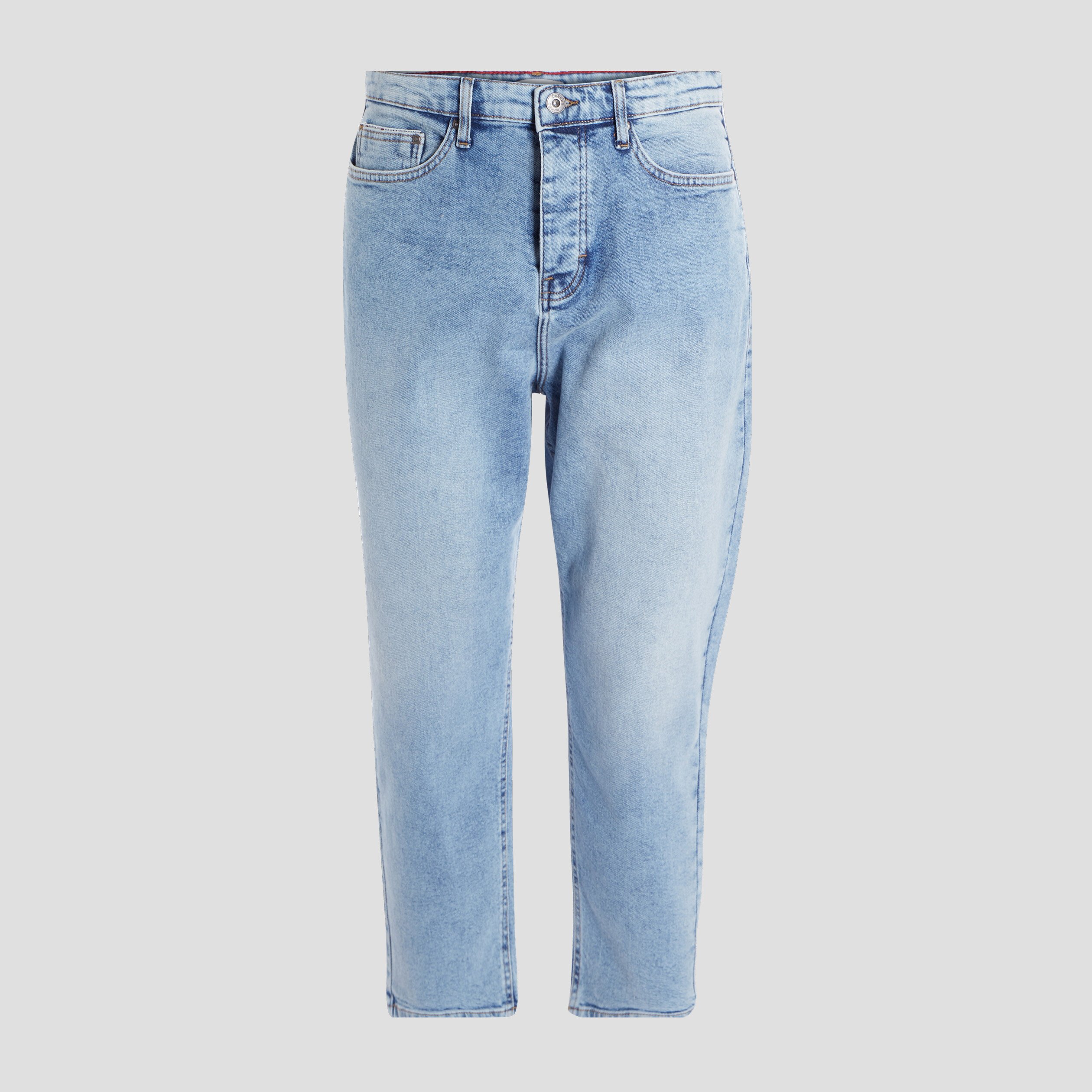 Jeans droit denim bleach homme | La Halle