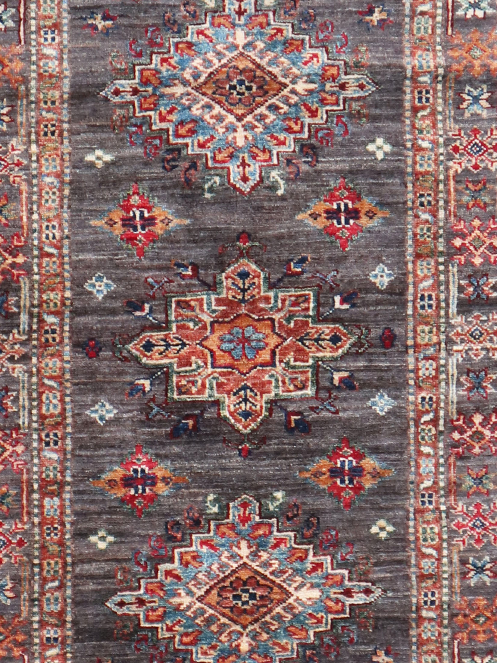 Kazak Ghazni ca. 251 x 87 cm, Unikat / Einzelstück