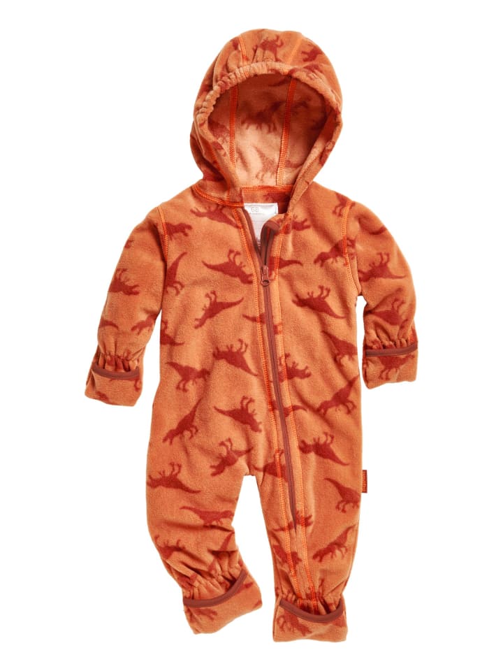 Playshoes Fleece-Overall Dinos in Ocker günstig kaufen