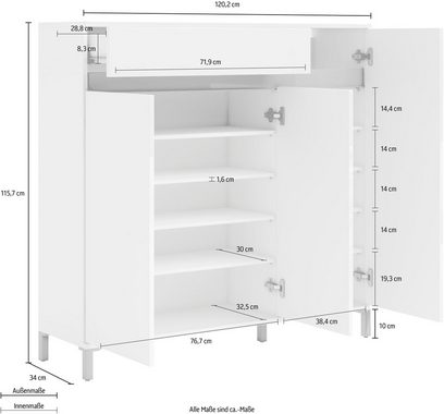 INOSIGN Schuhschrank Genio Breite 120 cm