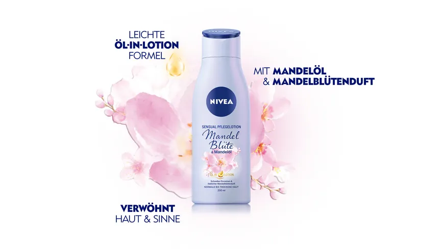 NIVEA Body Pflegelotion Mandelblüte und Mandelöl 200 ml
