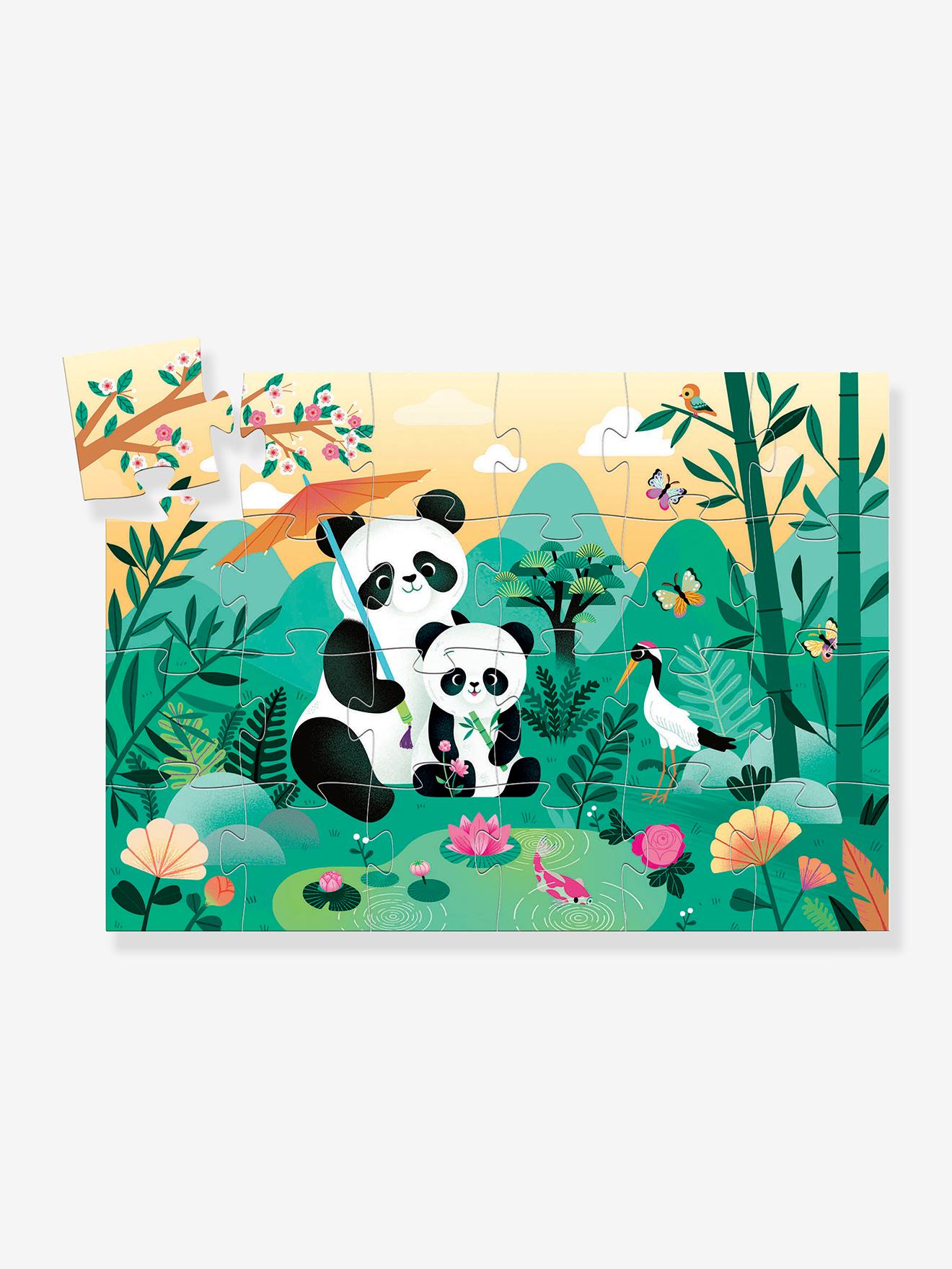 Djeco Puzzle, 24 Teile LÉO DER PANDA DJECO FSC MIX - weiß