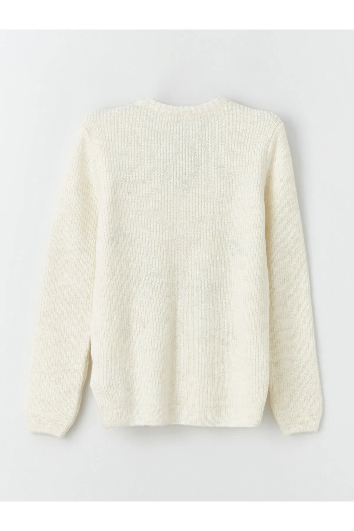 LC Waikiki  Strickjacke mit V-Ausschnitt und Stickereien für Mädchen mit langen Ärmeln